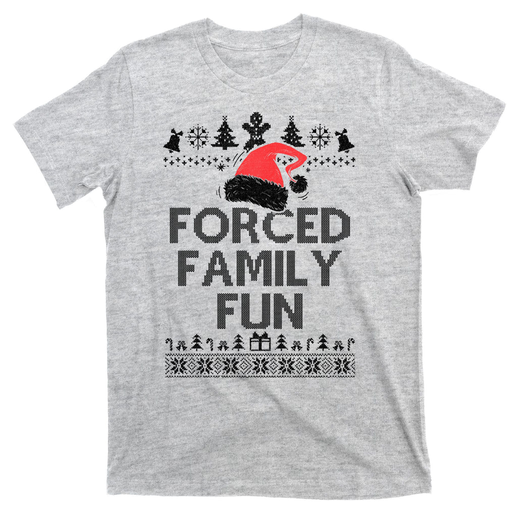 Forced Family Fun Sarcastic Christmas T-Shirt