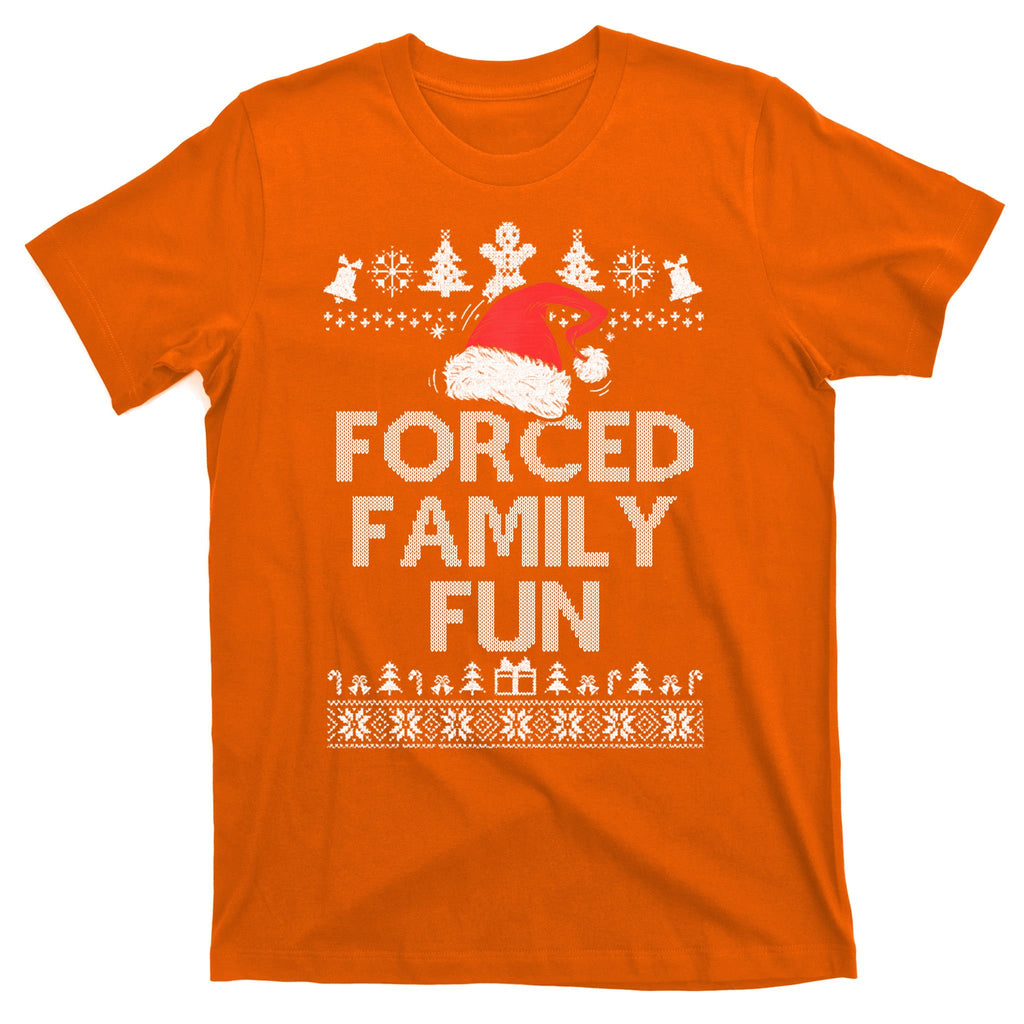 Forced Family Fun Sarcastic Christmas T-Shirt