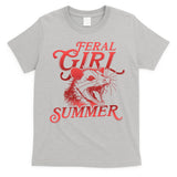 Funny Feral Girl Summer Opossum T-Shirt