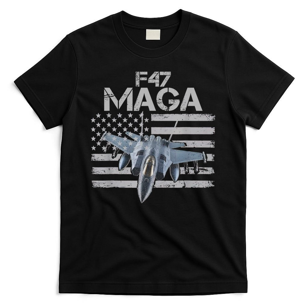 F47 Fighter Jet Trump Funny F 47 Aircraft 4th July Men Women T-Shirt