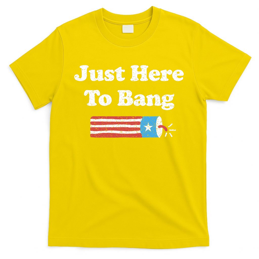 Funny Fourth Of July 4th Of July I'm Just Here To Bang T-Shirt