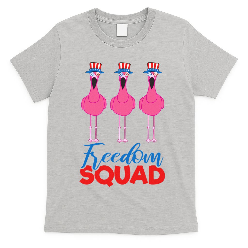 Flamingo Freedom Squad Matching 4th Of July Usa Team Gift T-Shirt