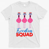 Flamingo Freedom Squad Matching 4th Of July Usa Team Gift T-Shirt