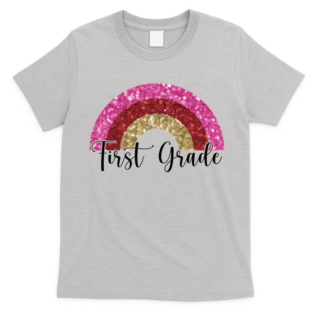 First Grade Cute Rainbow Back To School T-Shirt