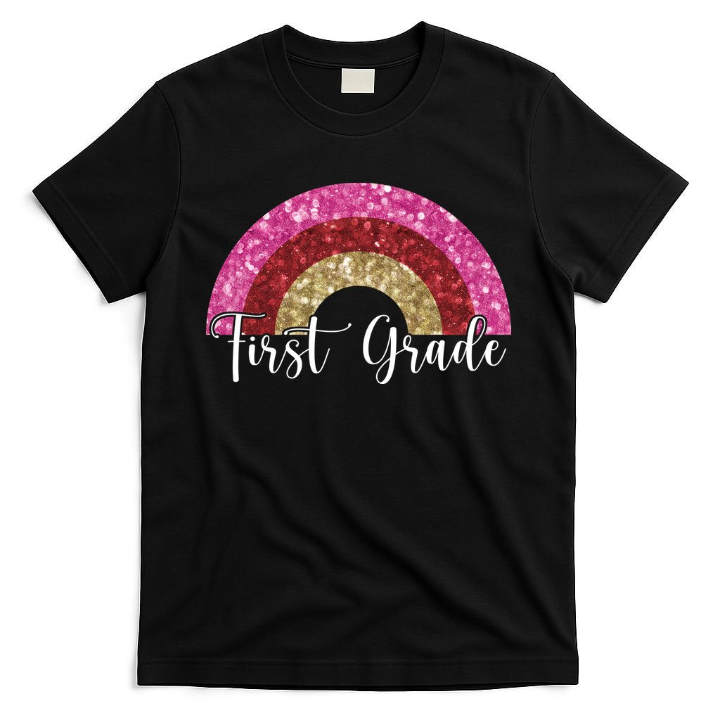 First Grade Cute Rainbow Back To School T-Shirt