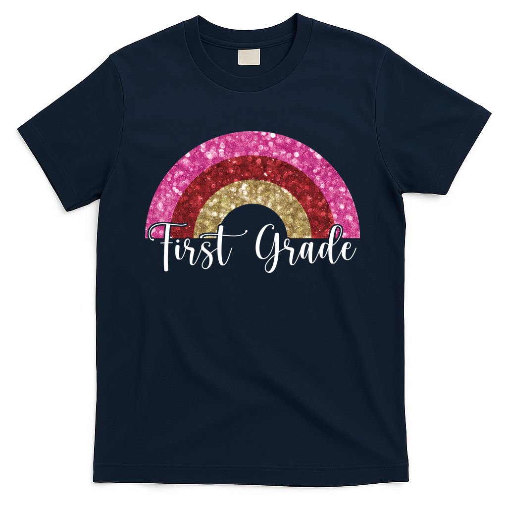 First Grade Cute Rainbow Back To School T-Shirt