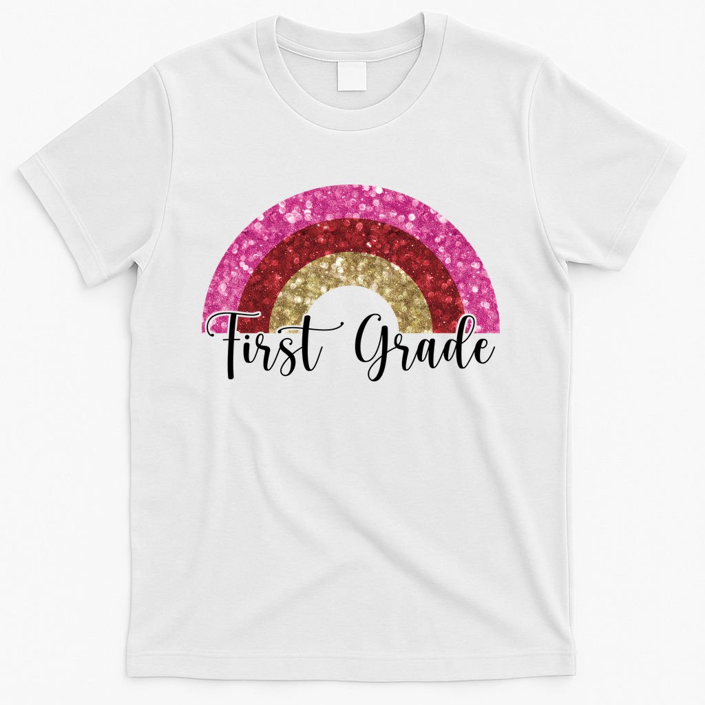 First Grade Cute Rainbow Back To School T-Shirt