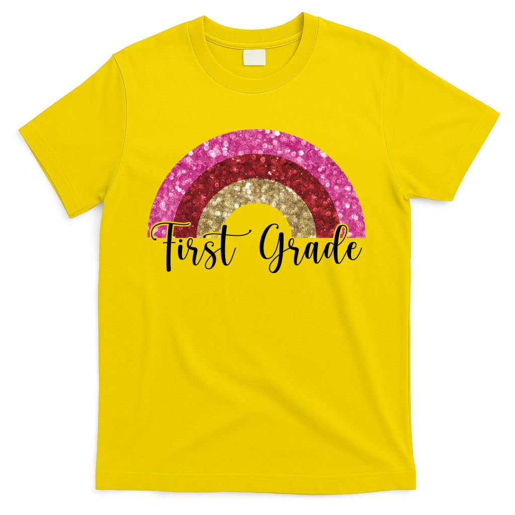 First Grade Cute Rainbow Back To School T-Shirt