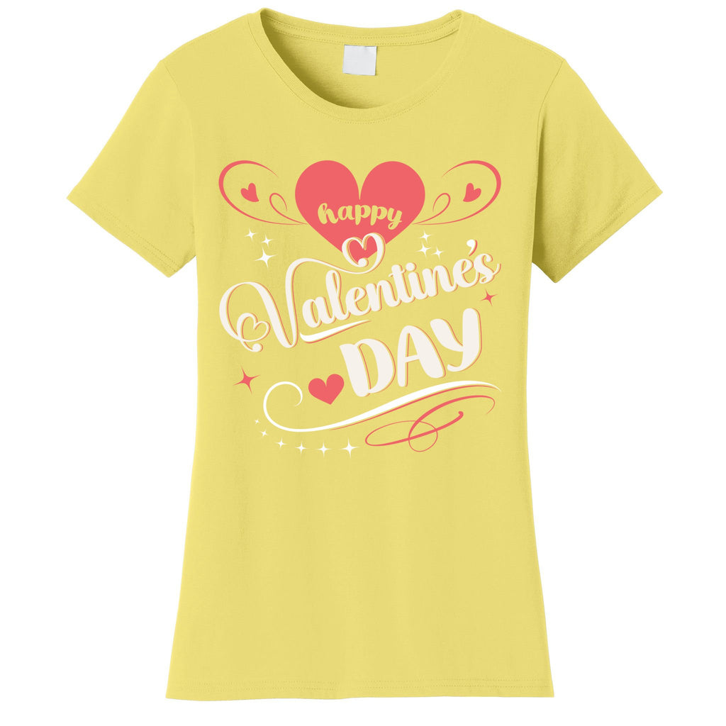 Funny Gift Happy Valentines Day Heart Love Valentine Women's T-Shirt