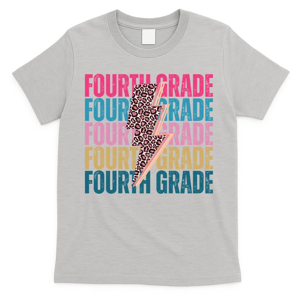 Fourth Grade Lighting Cheetah Back To School T-Shirt