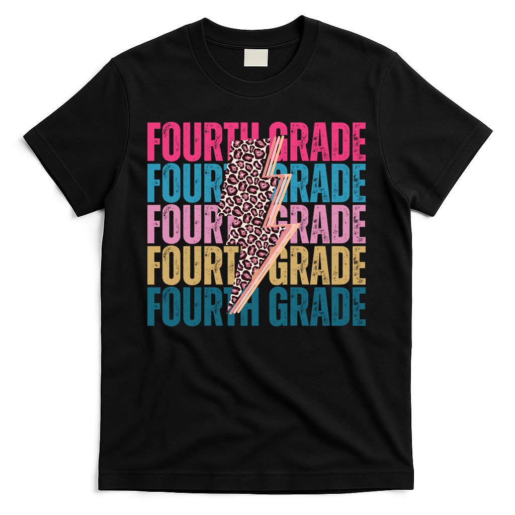 Fourth Grade Lighting Cheetah Back To School T-Shirt