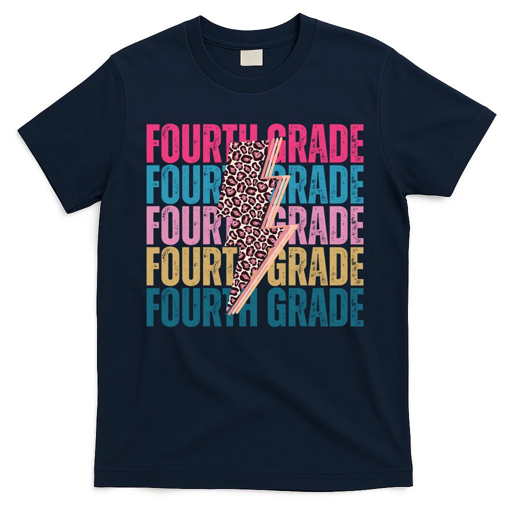 Fourth Grade Lighting Cheetah Back To School T-Shirt