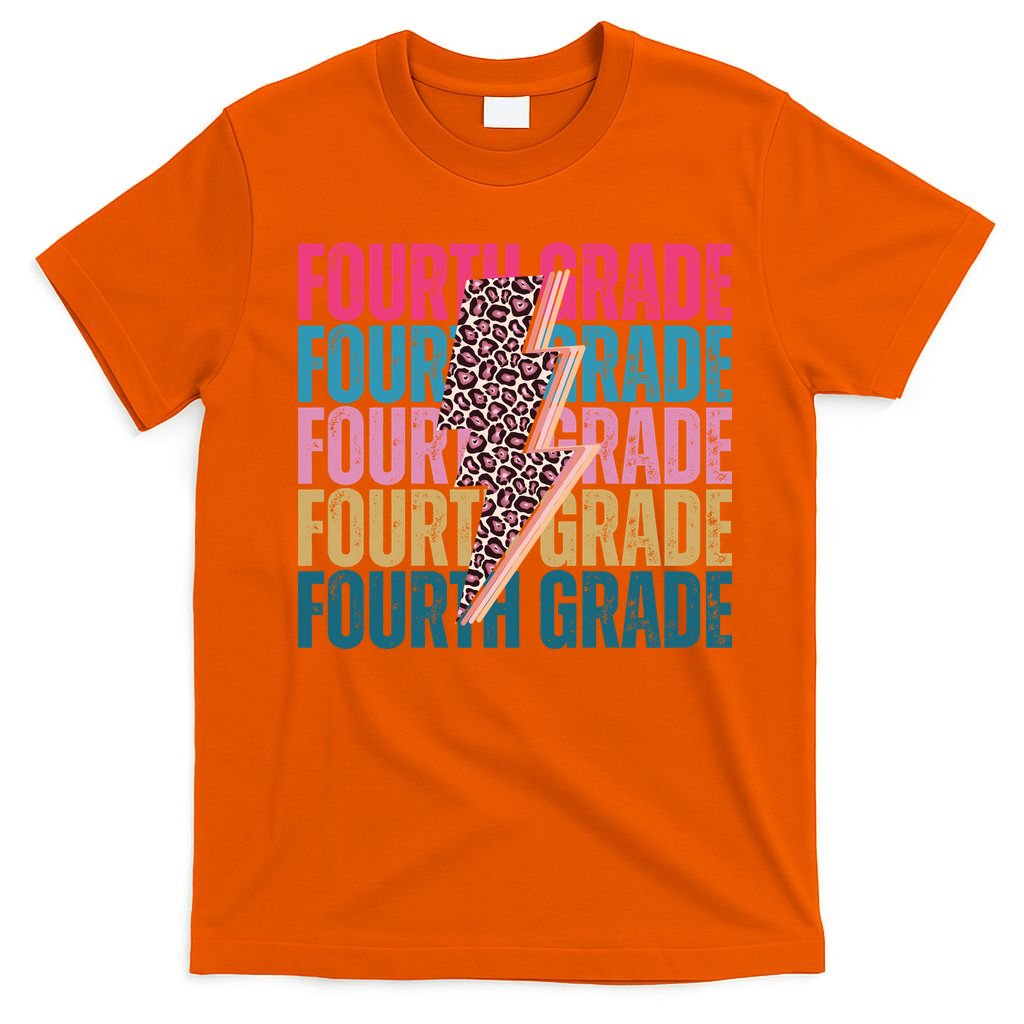 Fourth Grade Lighting Cheetah Back To School T-Shirt