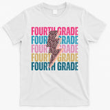 Fourth Grade Lighting Cheetah Back To School T-Shirt