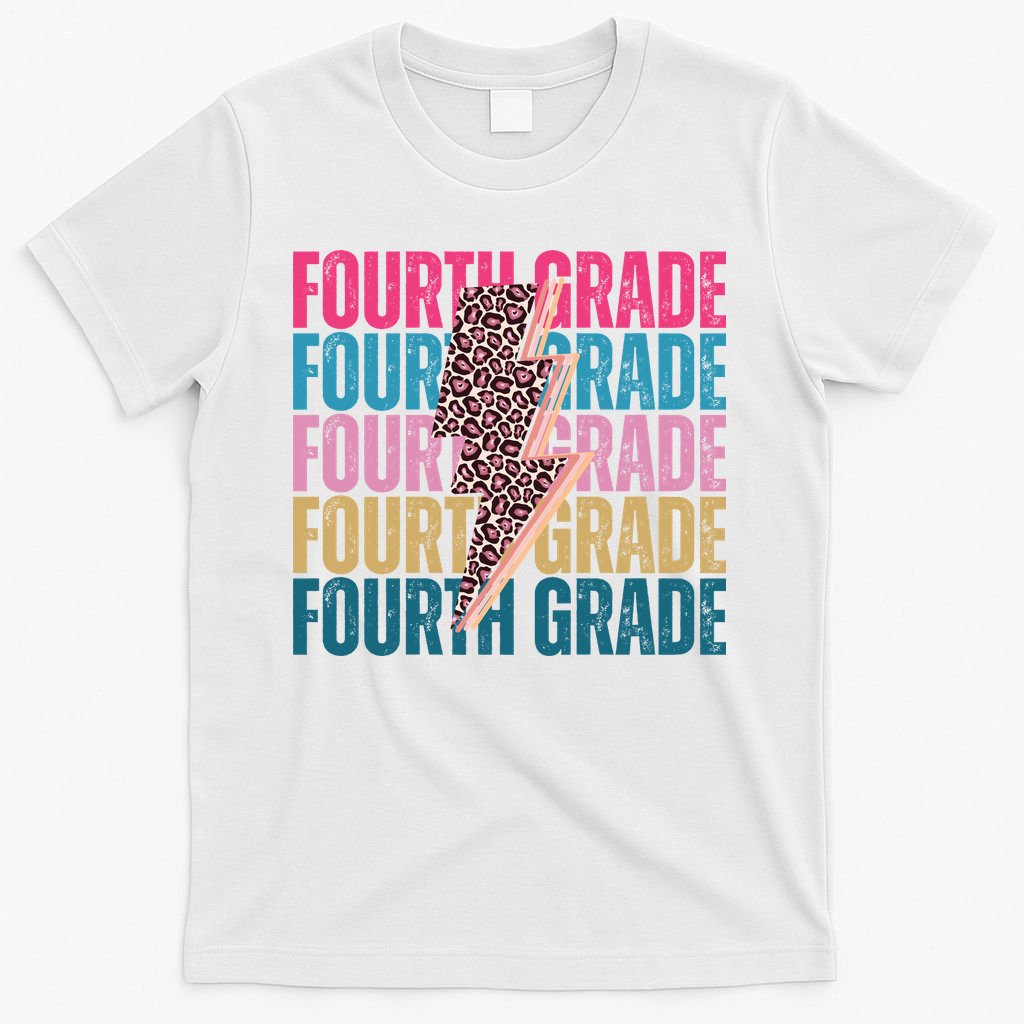 Fourth Grade Lighting Cheetah Back To School T-Shirt