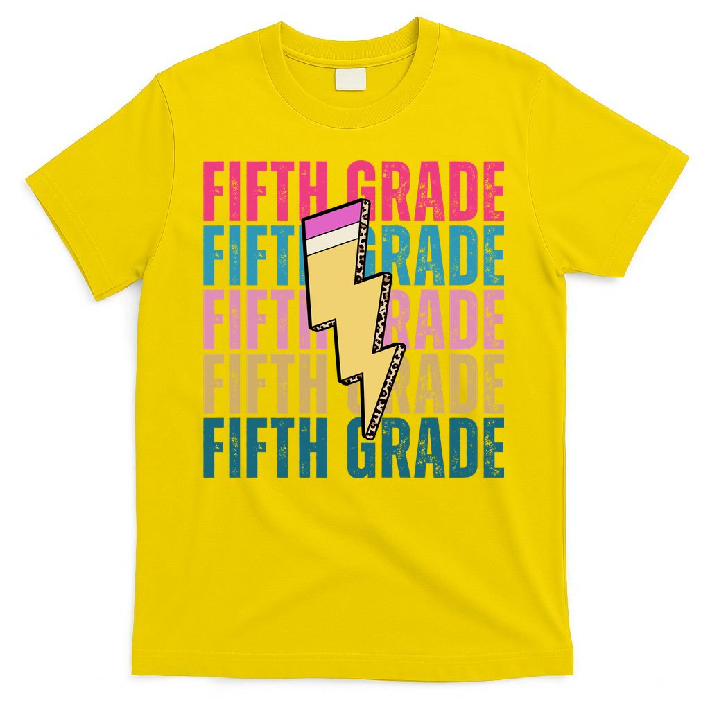 Fifth Grade Lightning Pencil Back To School T-Shirt