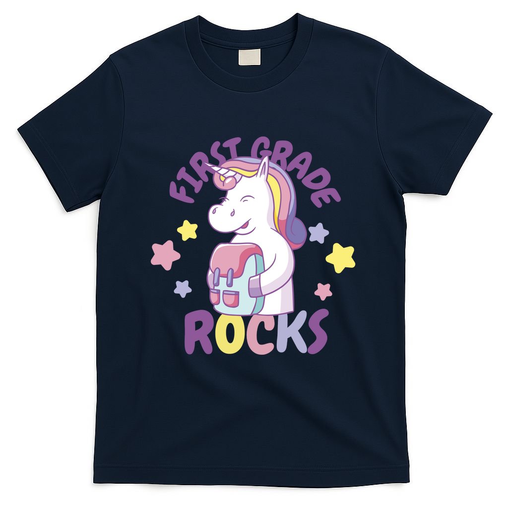 First Grade Rocks Unicorn Back To School T-Shirt