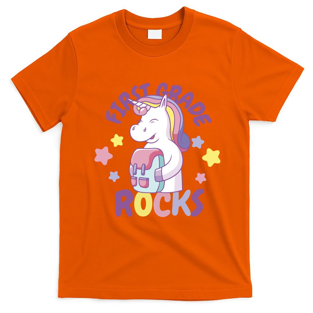 First Grade Rocks Unicorn Back To School T-Shirt