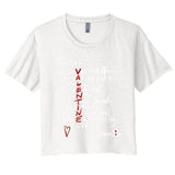 For God So Loved The World Jesus Is My Valentine Women's Crop Top Tee