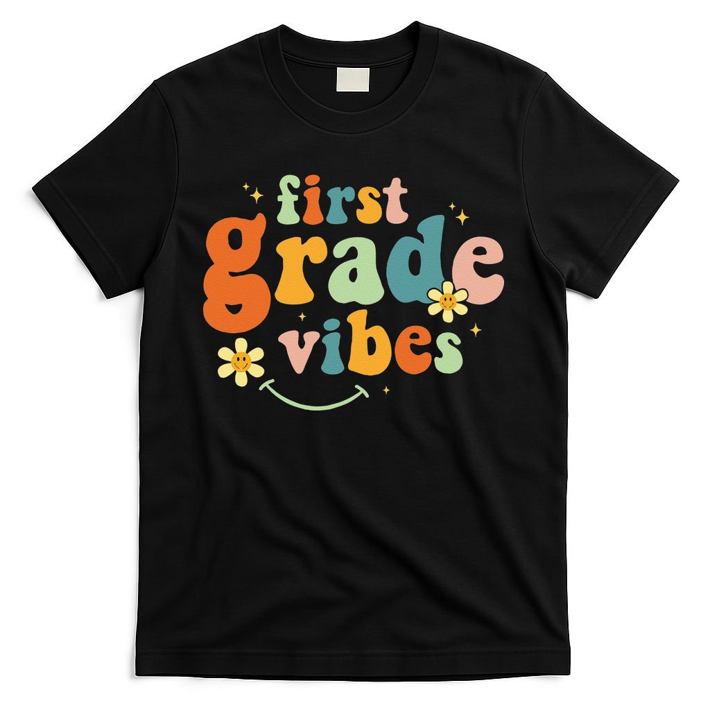 First Grade Vibes 1st Grade Team Retro 1st Day Of School T-Shirt