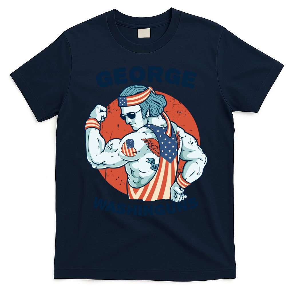 Funny George Washinguns Workout Patriotic 4th Of July Gift T-Shirt