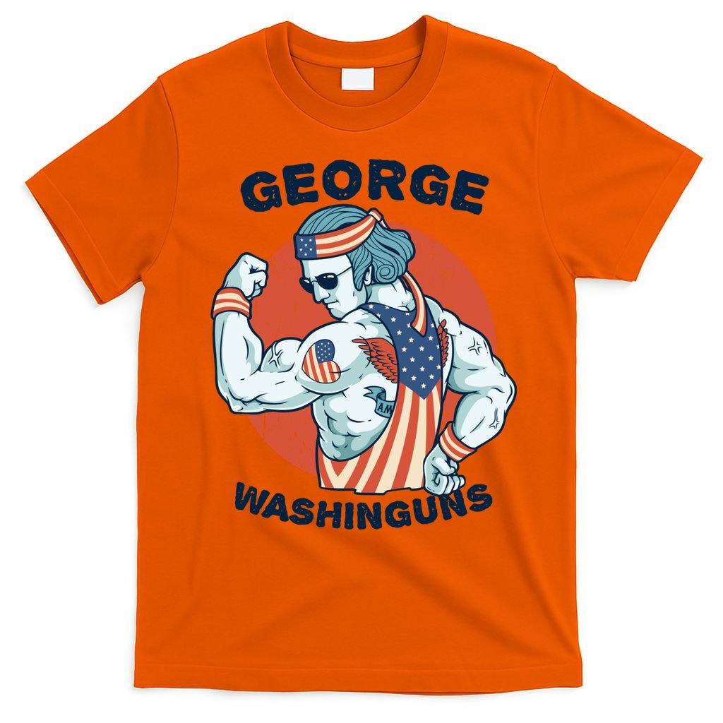 Funny George Washinguns Workout Patriotic 4th Of July Gift T-Shirt