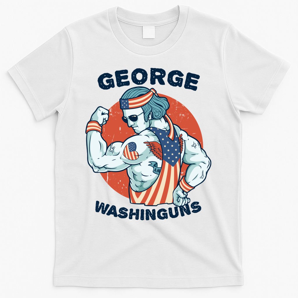Funny George Washinguns Workout Patriotic 4th Of July Gift T-Shirt