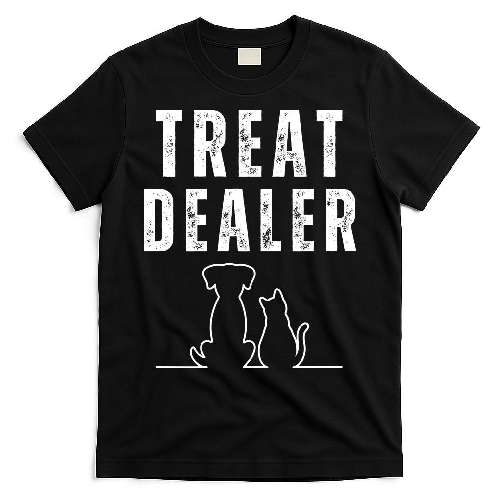 Funny Humor Dog Treat Dealer Dog Owner Dog Treats Dog Lover Pet Lover T-Shirt