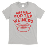 Funny Hotdog Just Here For The Wiener 4th Of July T-Shirt