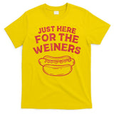 Funny Hotdog Just Here For The Wiener 4th Of July T-Shirt