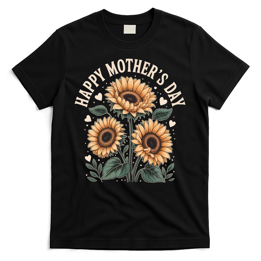 Funny Happy Mothers Day Cute Floral For Women Mom Grandma T-Shirt