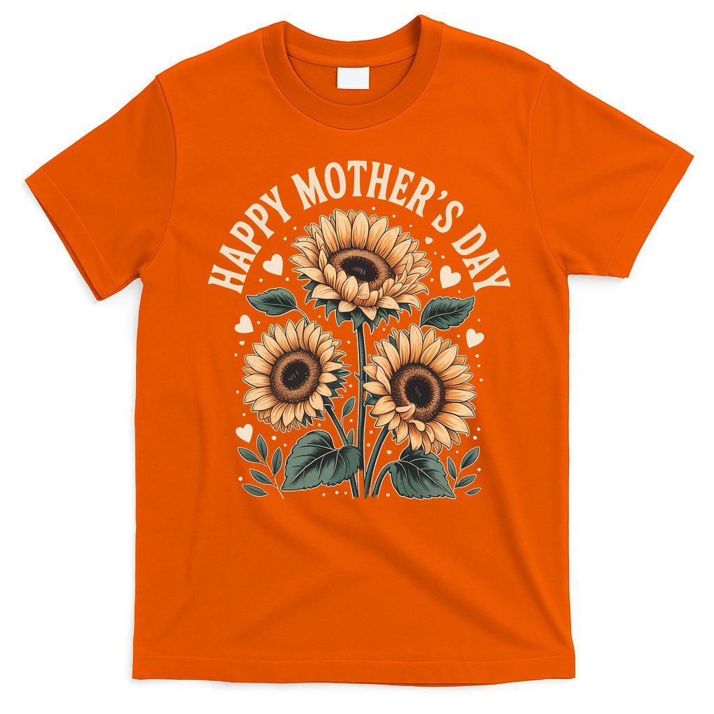 Funny Happy Mothers Day Cute Floral For Women Mom Grandma T-Shirt