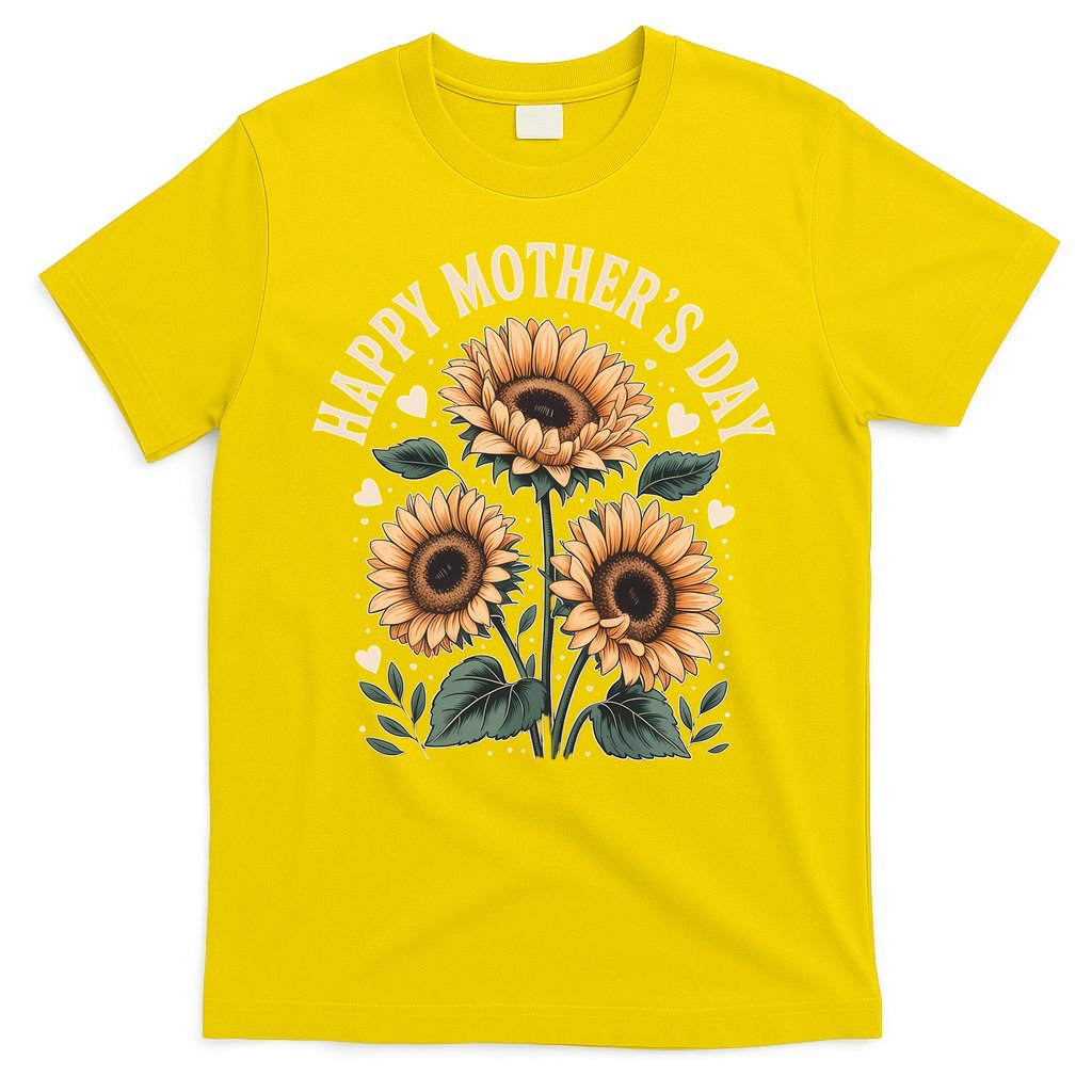Funny Happy Mothers Day Cute Floral For Women Mom Grandma T-Shirt