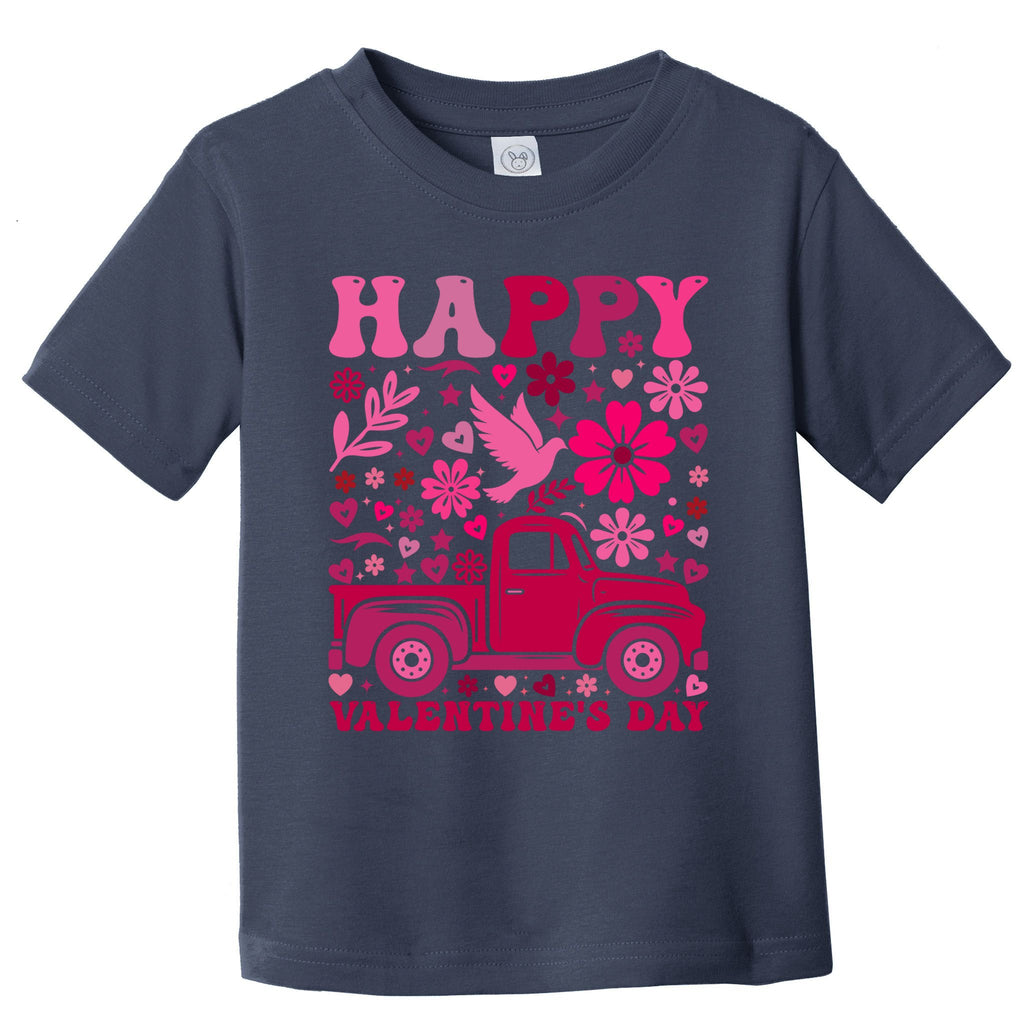 Funny Happy Valentines Day Heart Love Valentine Gift Toddler T-Shirt