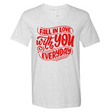 Fall In Love With You Everyday Cute Gift V-Neck T-Shirt