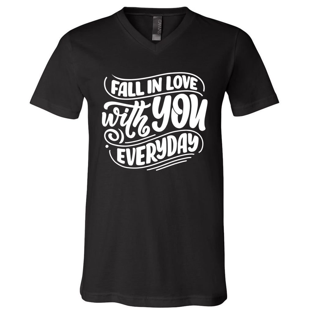 Fall In Love With You Everyday Cute Gift V-Neck T-Shirt