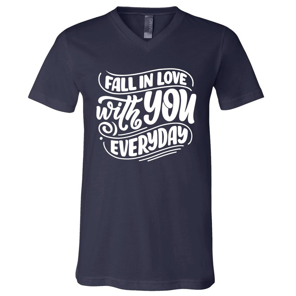 Fall In Love With You Everyday Cute Gift V-Neck T-Shirt