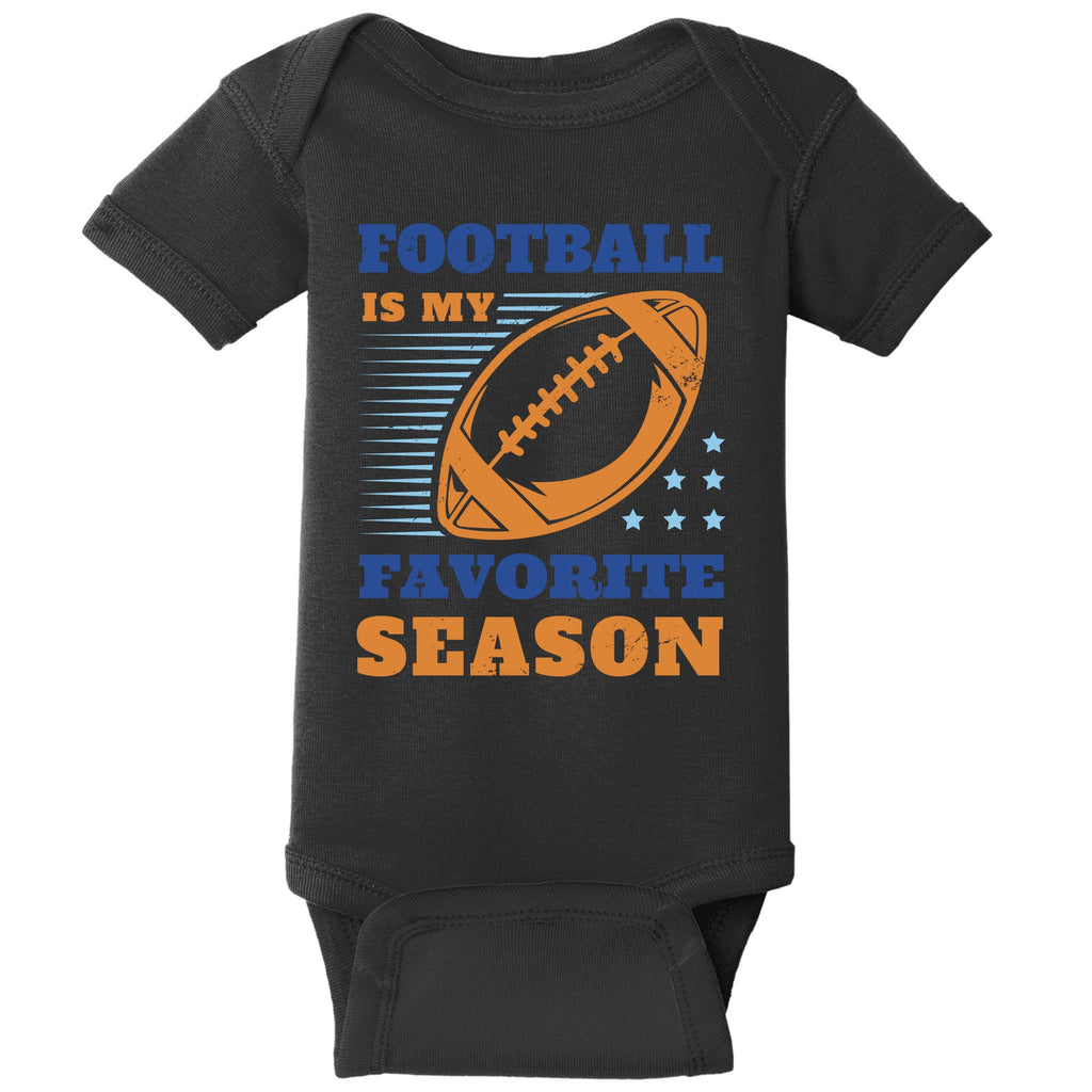 Football Is My Favorite Season Baby Bodysuit
