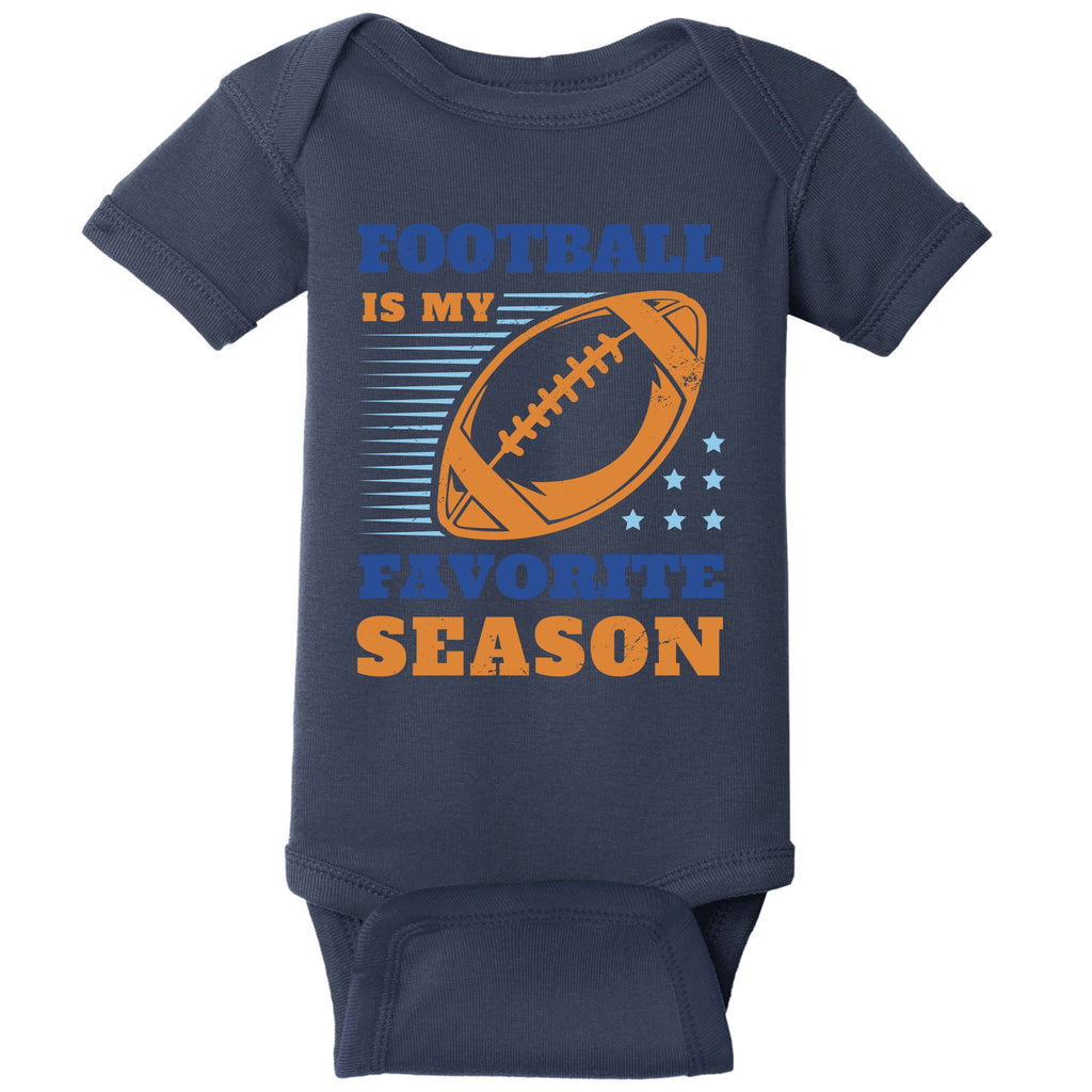 Football Is My Favorite Season Baby Bodysuit