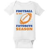 Football Is My Favorite Season Baby Bodysuit