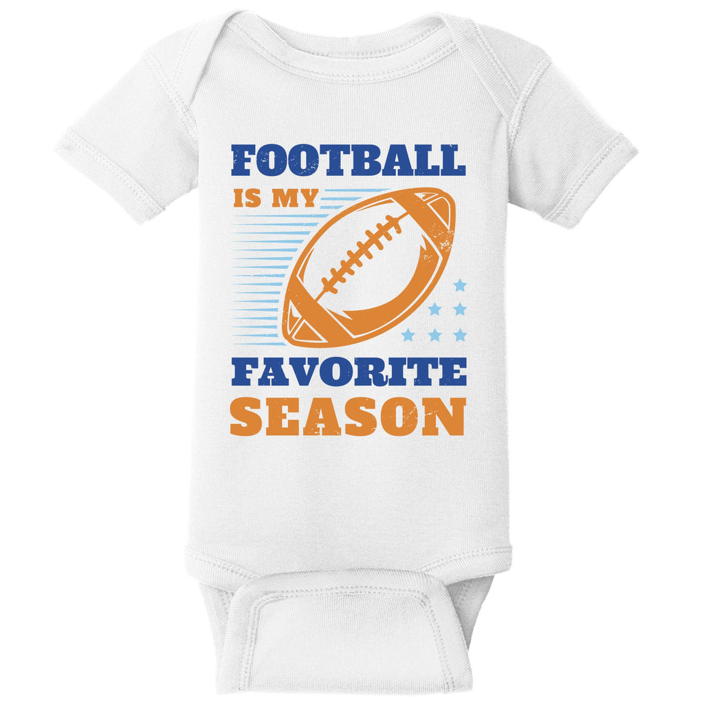 Football Is My Favorite Season Baby Bodysuit