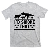 Funny Id Smoke That Bbq Barbeque Dinosaur T-Shirt