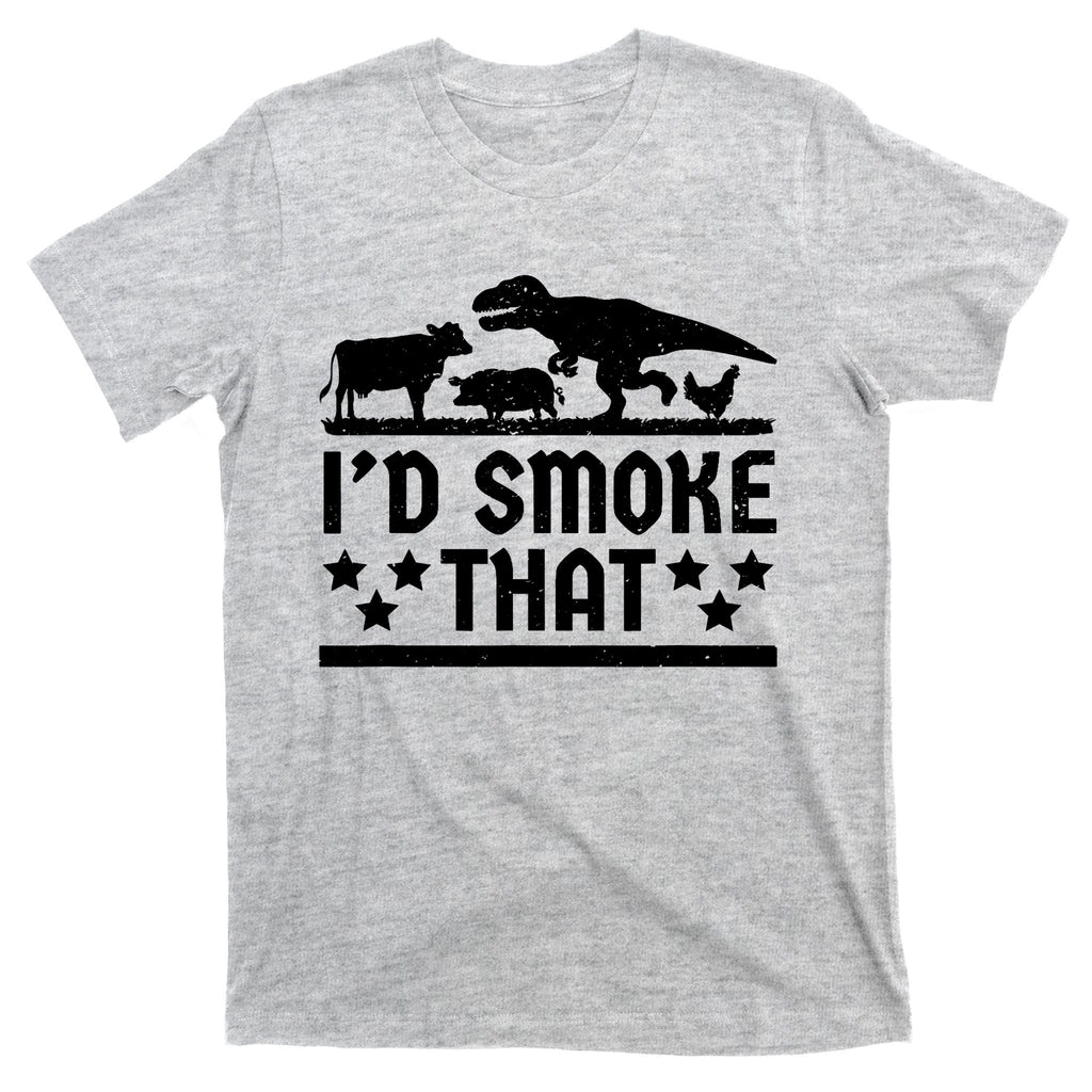 Funny Id Smoke That Bbq Barbeque Dinosaur T-Shirt