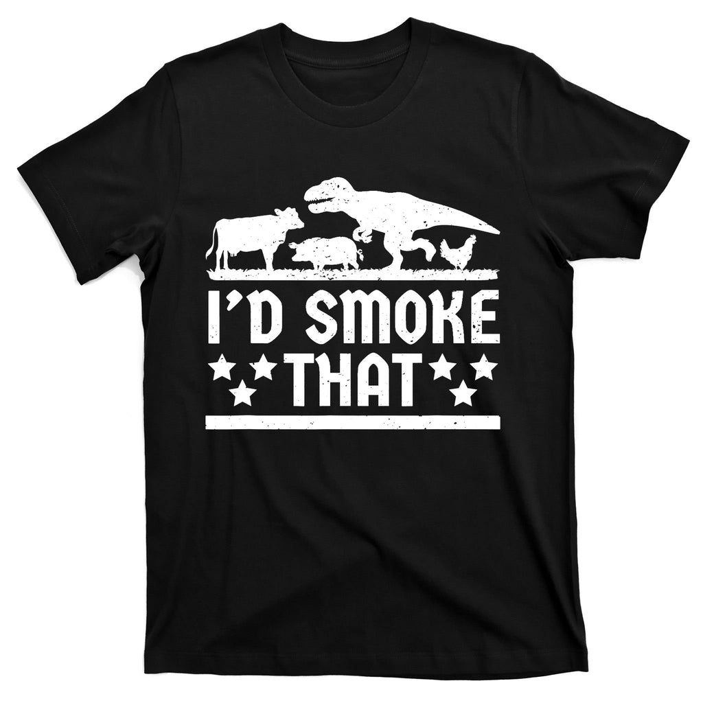 Funny Id Smoke That Bbq Barbeque Dinosaur T-Shirt