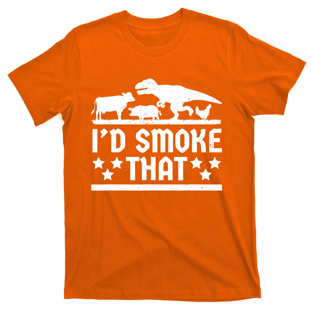 Funny Id Smoke That Bbq Barbeque Dinosaur T-Shirt