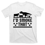 Funny Id Smoke That Bbq Barbeque Dinosaur T-Shirt