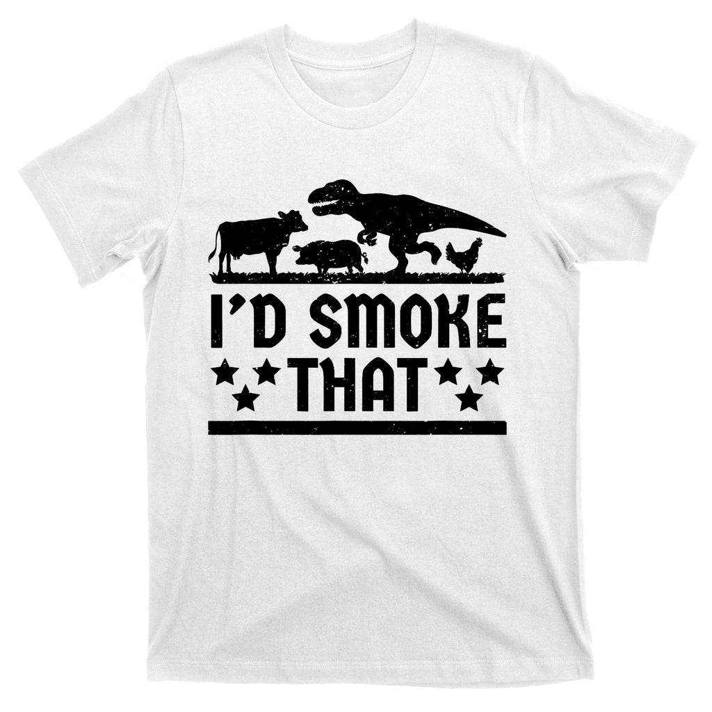Funny Id Smoke That Bbq Barbeque Dinosaur T-Shirt