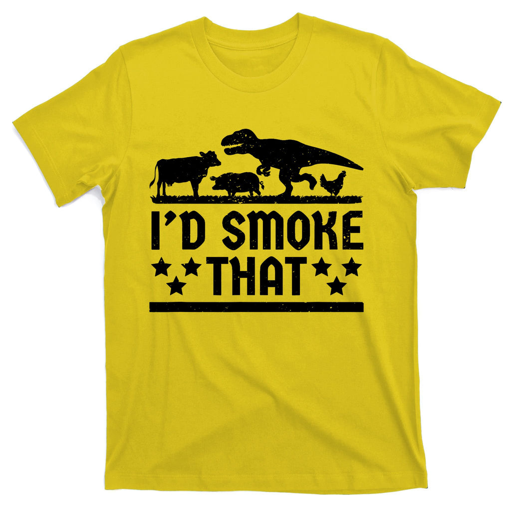 Funny Id Smoke That Bbq Barbeque Dinosaur T-Shirt