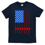 Fishing Poles USA American Flag T-Shirt