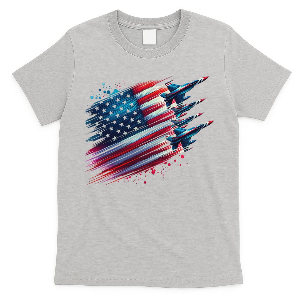 Flying Jets American Flag Usa Patriotic 4th Of July T-Shirt